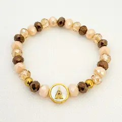 GENERICO - Pulsera Muranos Acero y Nácar - Mary