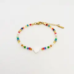 GENERICO - Pulsera Regulable Muranos Mostacillas y Acero - Diana