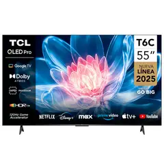 TCL - Smart TV 55 4K UHD QLED 55T6C Google Tv