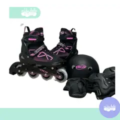 GENERICO - PATIN LINEAL OKA BLACK AND PINK M 34 A 37