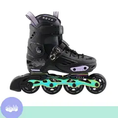 GENERICO - PATIN LINEAL NOVA ROLLER ORIGINAL NEGRO LILA L 36 A 39