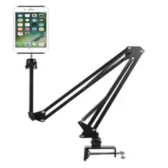 GENERICO - SOPORTE BRAZO MOVIBLE PARA TABLET Y CELULAR METALICO AJUSTABLE