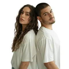 GENERICO - POLO OVERSIZE BASICO MANGA CORTA UNISEX COLOR BLANCO