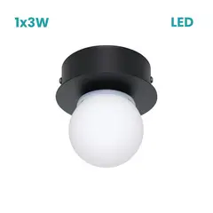 EGLO - Lamp Techo Mosiano Led Negro