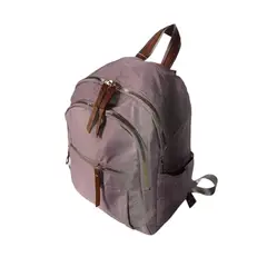 GENERICO - Mochila Elegante Microfibra Violeta + Llavero de Regalo