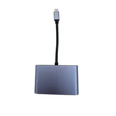 GENERICO - Adaptador PLOMO de audio avedio links USB C a HDMI VGA 3 en 1