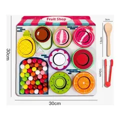 GENERICO - PINZA CON SEMILLAS DE FRUTA DE MADERA DIDACICO