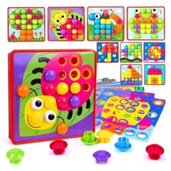 GENERICO - Juego Sensorial Button Idea Tablero de Encastre para Niños