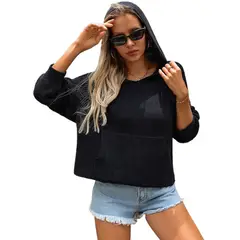 TIOZONEY - Suéter de mujer-Azul