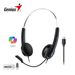 GENIUS - Audífonos HS-220U Usb-c con Micro Para Pc Laptop