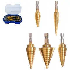 GENERICO - Juego Brocas escalonadas para Metal WJD3405 con Entrada HEX WADFOW