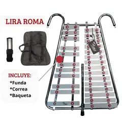 GENERICO - LIRA ROMA ROJO DE BANDA CON CORREA Y FUNDA