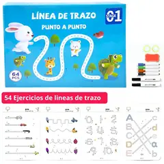 MINARI - Libro Didáctico Educativo Línea De Trazo Punto a Punto C LE1