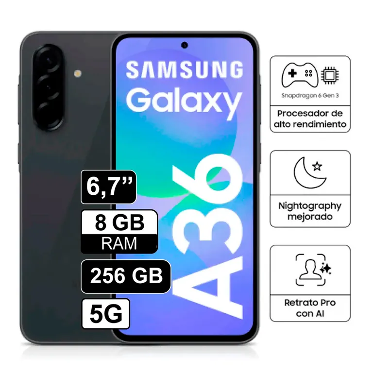 A36 5G 8GB RAM 256GB Negro