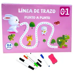 MINARI - Libro Didáctico Educativo Línea De Trazo Punto a Punto R LE1