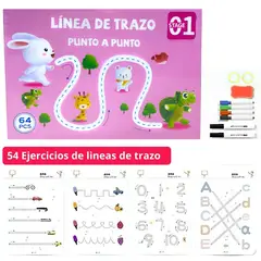 MINARI - Libro Didáctico Educativo Línea De Trazo Punto a Punto R LE1