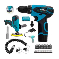 XTD - Pulidora Lijadora Orbital +taladro Atornillador 12v 2 Batería