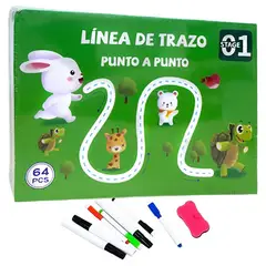 MINARI - Libro Didáctico Educativo Línea De Trazo Punto a Punto V LE1