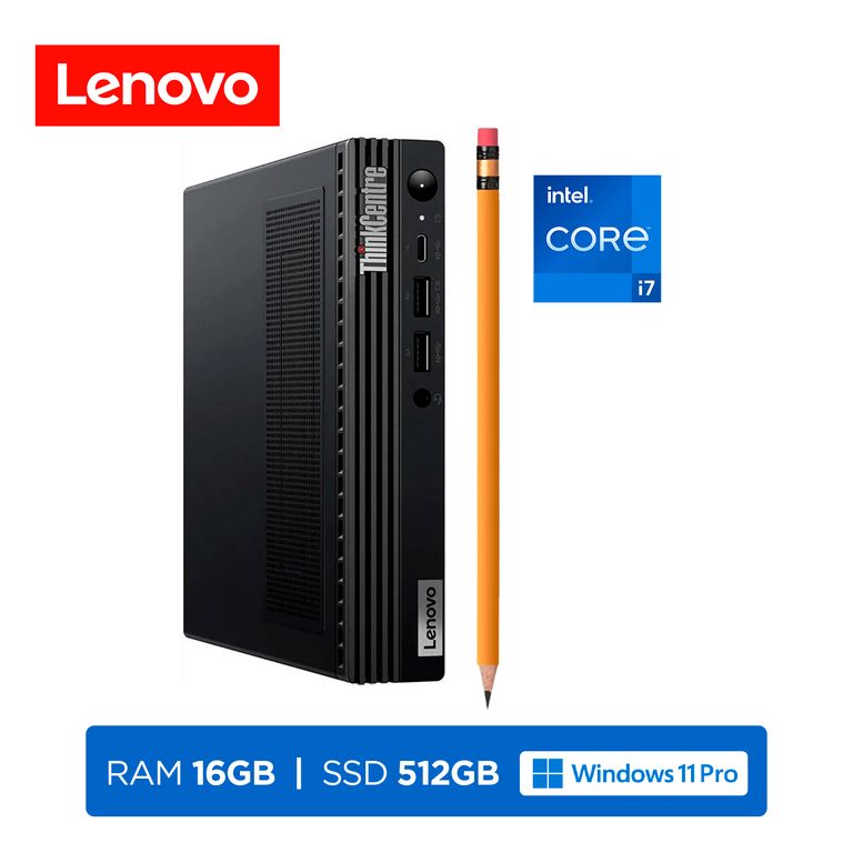 PC ThinkCentre M90q Gen3 Tiny i7-12700 16GB 512GB Wi-Fi W11Pro Black