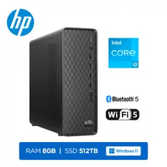 HP - PC Slim S01-PF1500 Core i3-12100 8GB 512GB Wi-Fi Bluetooth W11H Black
