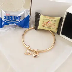 CLEO JOYAS & ACCESORIOS - Puñera Inicial A Corazón Rose