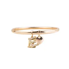 CLEO JOYAS & ACCESORIOS - Puñera Inicial E Corazón Rose