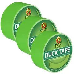 GENERICO - DUCK TAPE Cinta Adhesiva 2" x 15yds Verde Neón Pack x 3