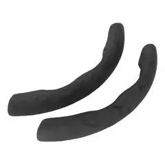 GENERICO - Cubre Volante 2Pcs Gamuza Negro Brillante 33cm