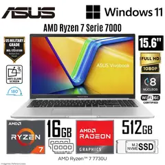 ASUS - Laptop Vivobook 15 M1502YA-NJ147W AMD Ryzen 7 7730U 16GB RAM 512GB SSD 15.6" FHD Cool Silver