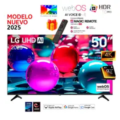 LG - Televisor 50 Pulg Ultra HD 4K AI ThinQ 50UA7300 Modelo 2025 + Control Inteligente MAGIC