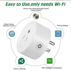 GENERICO - Enchufe Inteligente Smart Wifi compatible con Google Alexa Pack 3 unid
