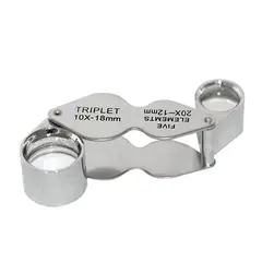 GENERICO - Lupa doble lente 10 y 20x Lupa Geologica