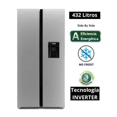 GENERICO - Refrigeradora Telstar Side By Side 432L No Frost con Tecnología Inverter TRXP441510CT Silver
