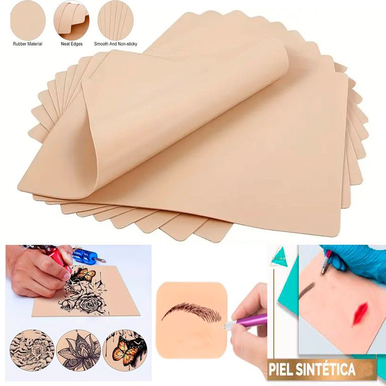 Pack 2 Piel de práctica de tatuaje , maquillaje permanente