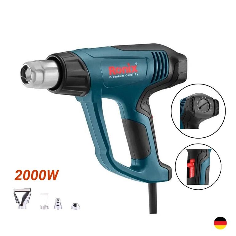 Pistola de Calor Profesional 2000W 1106 10 Modos De Temperatura