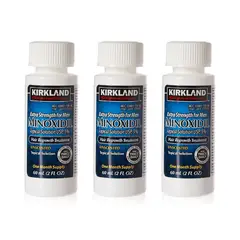 KIRKLAND - Minoxidil Liquido 5% Tratamiento Cuero cabelludo - 03 Unid.