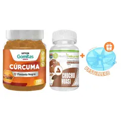 HEALTHNATURAL - GOMITAS CÚRCUMA + CHUCHUHUASI + REGALO
