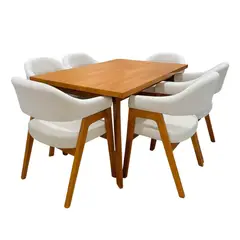 GENERICO - Juego de Comedor Vienna 6 Sillas Madera Tornillo