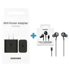 SAMSUNG - Audífonos AKG Tipo C + Adaptador 45W para S24 Ultra Original