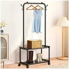 MINARI - Perchero Organizador Colgador de Ropa Carteras Negro P72