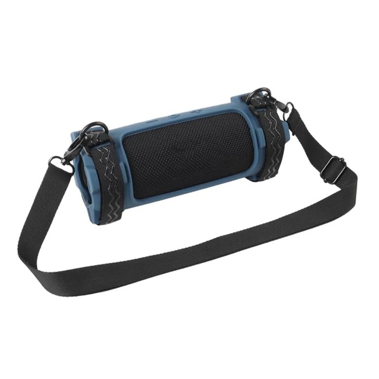 FUNDA CASE PROTECTOR SILICONA CON CORREA PARA JBL FLIP 7 AZUL