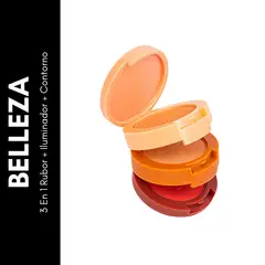 GENERICO - 3 En 1 Rubor + Iluminador + Contorno