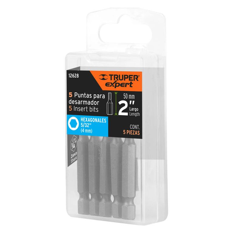 Estuche con 5 puntas hexagonales de 532mm largo 2 Expert - 12628