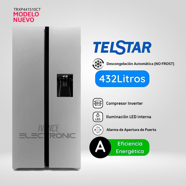 Refrigeradora Side By Side Telstar TRXP441510CT 432L - Silver_.