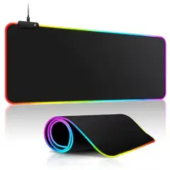 SEISA - MOUSE PAD PARA GAMER DE LUCES RGB 80CM X 30CM