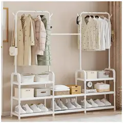 MINARI - Perchero Organizador Zapatera Colgador de Ropa Multifuncional BL PZ30