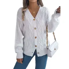 TIOZONEY - Suéter tipo cárdigan con botones