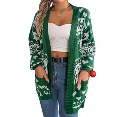 TIOZONEY - Suéter tipo cárdigan con botones