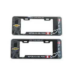 GENERICO - Porta Placa Modelo Europeo Perú Chevrolet Negro