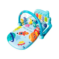 BUYPAL - Mini Gimnasio Musical con Piano Extraíble y Juguetes Azul
